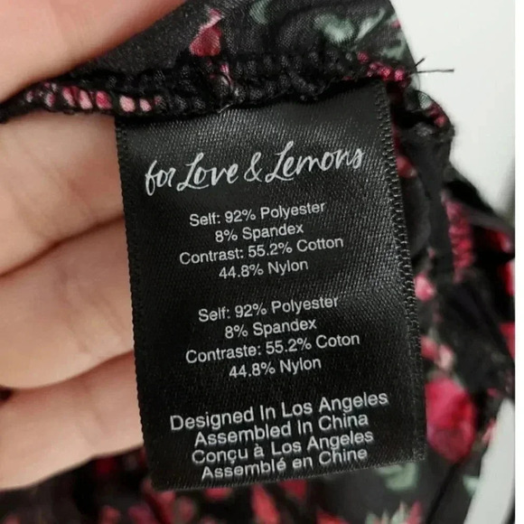 For Love & Lemons Melrose Romantic Ruched Floral Sexy Mini Dress Size Small - Picture 16 of 16